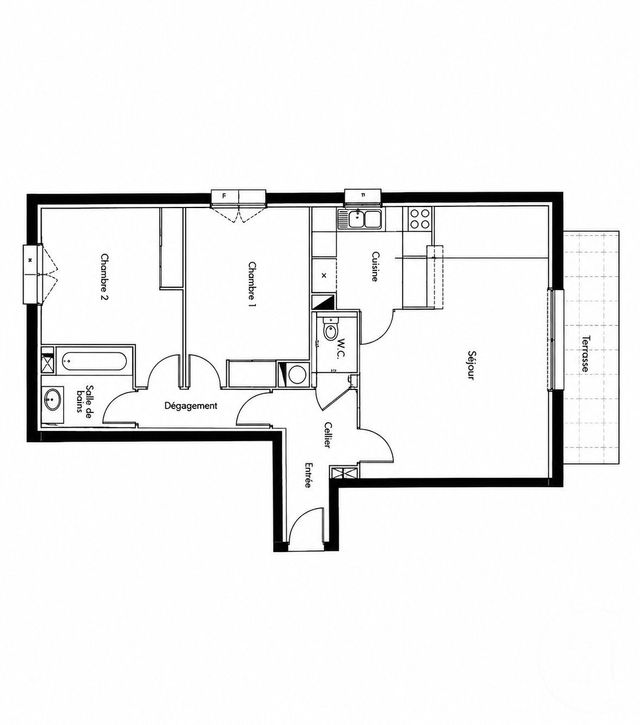Appartement F3 &agrave; vendre - 3 pi&egrave;ces - 67 m2 - Bruges - 33 - AQUITAINE